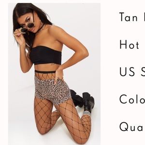 NWOT Tan Leopard Print Hot Pant Short